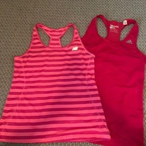 Bundle 2 athletic racetrack tanks